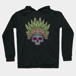 Skull leaf indian Hoodie